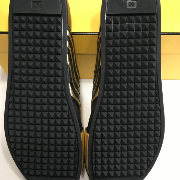 Fendi Gold/Black Edition Sandals - Picture 6 of 11